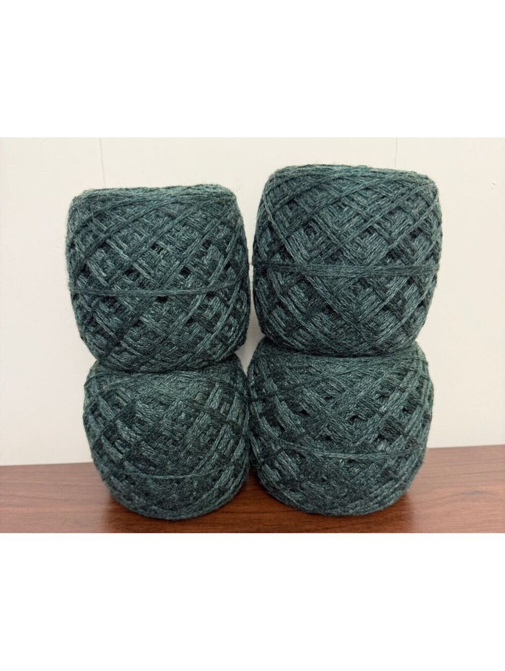 Reclaimed Acrylic Nylon Rayon DK Yarn 692 Yds Pine Green 302g (4 Cakes)